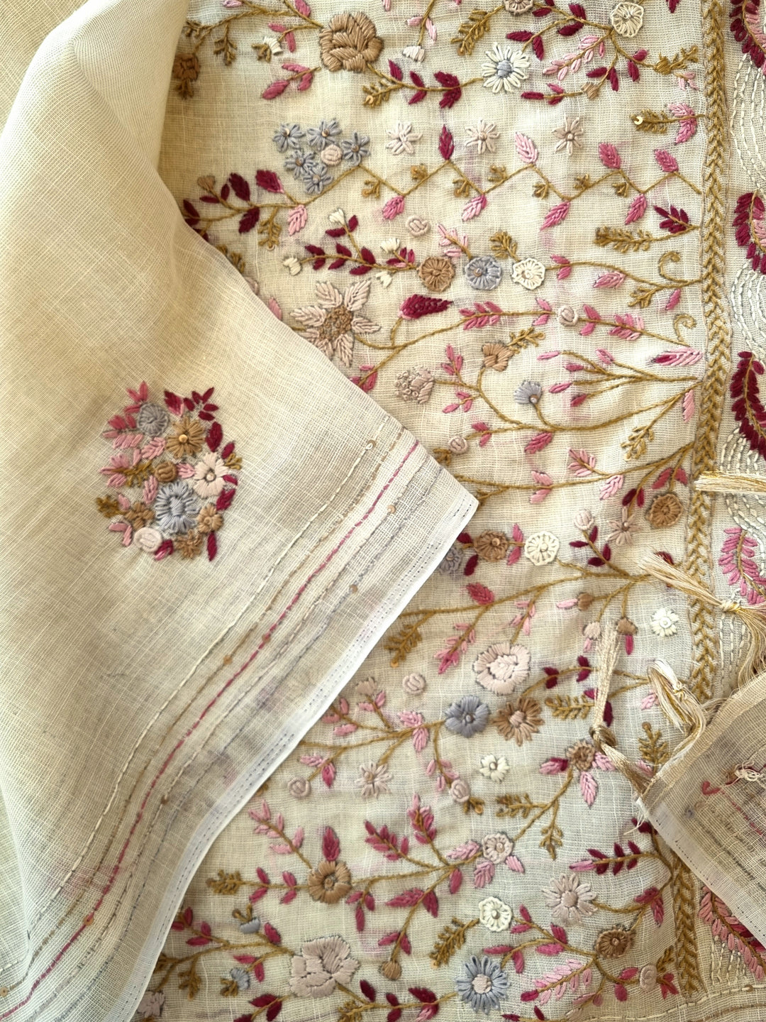 Saree embroidery work discount